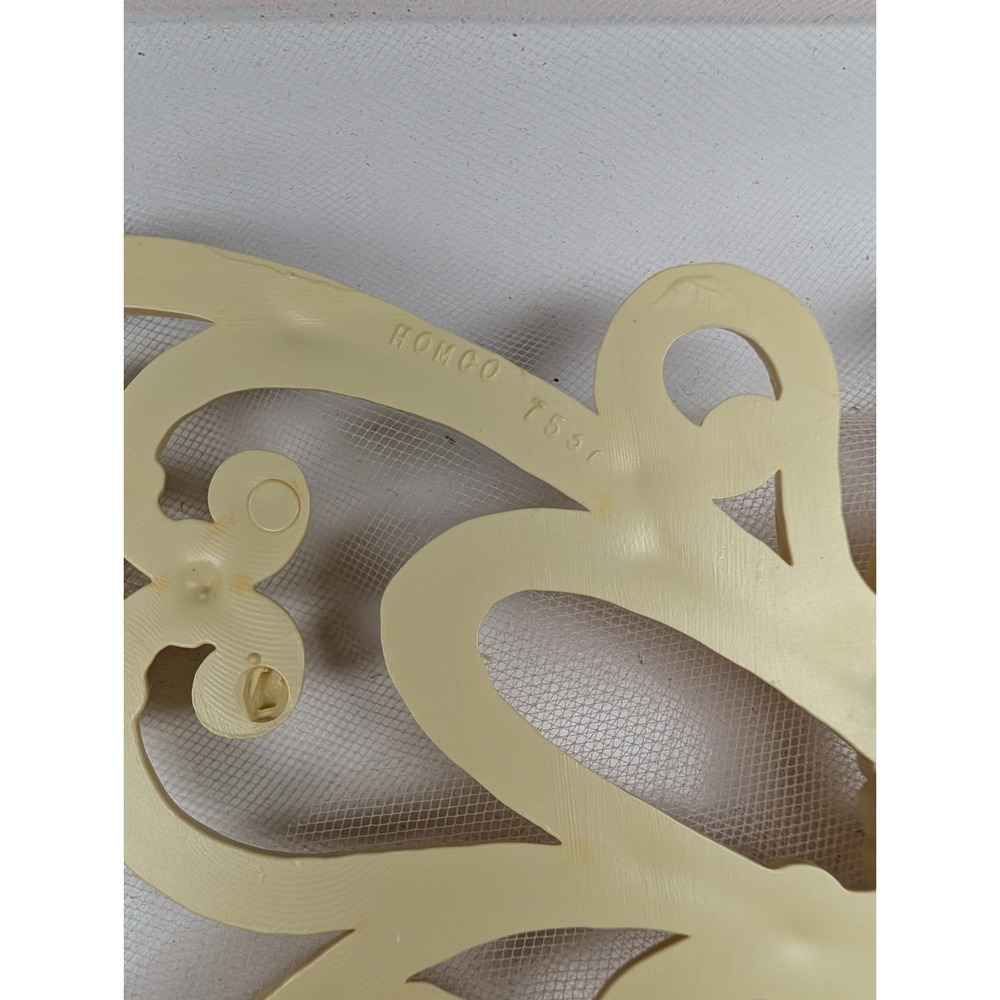 Mid Century Homco / Syroco Cream Butterfly Wall Plaques Set of 2 Retro 7551 - Picture 5 of 9